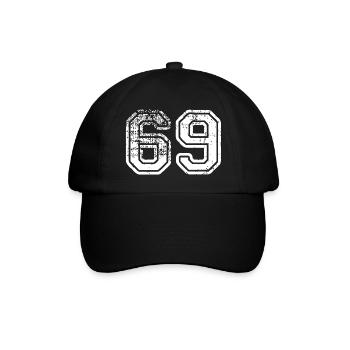 69 - Baseballkappe - Schwarz/Schwarz - Vorne