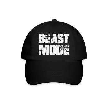 BEAST MODE - Baseballkappe - Schwarz/Schwarz - Vorne