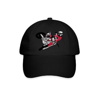 Moto Cross - motocross - Baseballkappe - Schwarz/Schwarz - Vorne