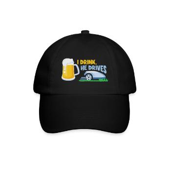 Bier und Märoboter - ein Traum - Baseballkappe - Schwarz/Schwarz - Vorne