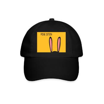 Frohe Ostern - Baseballkappe - Schwarz/Schwarz - Vorne