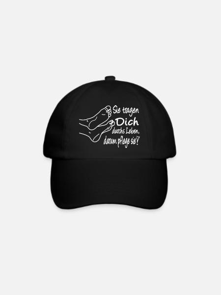Fußpflege - Baseballkappe - Schwarz/Schwarz