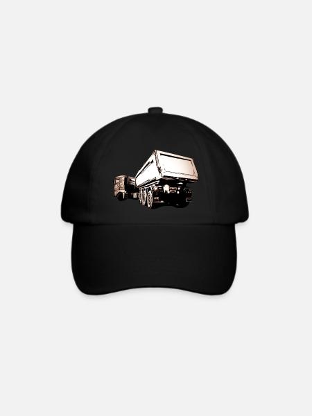Lastwagen - Baseballkappe - Schwarz/Schwarz