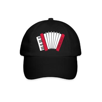 Akkordeon - Baseballkappe - Schwarz/Schwarz - Vorne