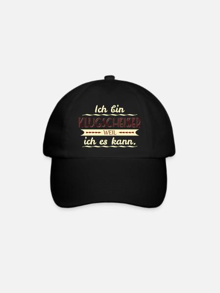 klugscheißer weil ich es kann - Baseballkappe - Schwarz/Schwarz