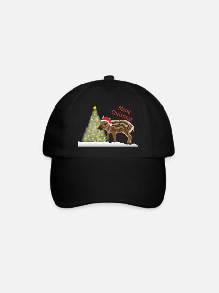 Fröhliche Weihnachten, Freddy Frischling - Baseballkappe - Schwarz/Schwarz