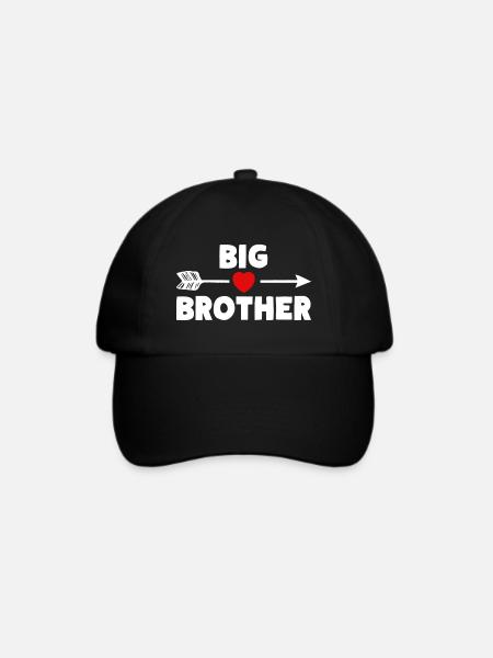 BIG BROTHER Geschwister Herz - Baseballkappe - Schwarz/Schwarz