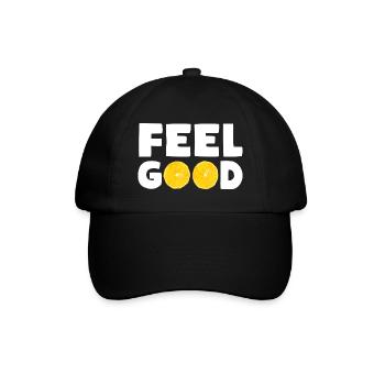 FEEL GOOD Zitronen - Baseballkappe - Schwarz/Schwarz - Vorne
