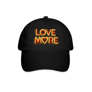 LIEBE MEHR - Baseballkappe - Schwarz/Schwarz - Vorne