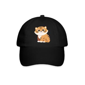 Kuscheltiger Cartoon Streifenmuster - Baseballkappe - Schwarz/Schwarz - Vorne