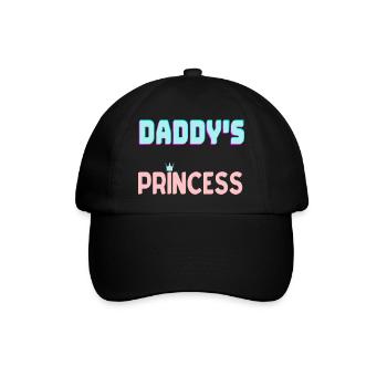 Daddys Prinzessin - Baseballkappe - Schwarz/Schwarz - Vorne
