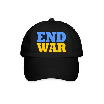 End war - Baseballkappe - Schwarz/Schwarz - Vorne