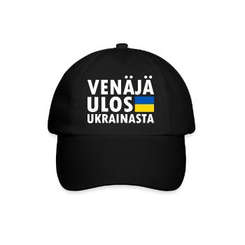 venäjä ulos ukrainasta - Baseballkappe - Schwarz/Schwarz - Vorne