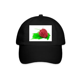 Himbeere. raspberry - Baseballkappe - Schwarz/Schwarz - Vorne