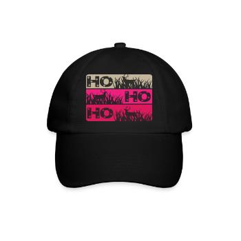 Ho Ho Ho - Baseballkappe - Schwarz/Schwarz - Vorne