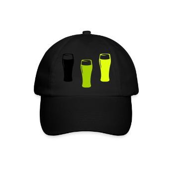 Bier Gläser - Baseballkappe - Schwarz/Schwarz - Vorne