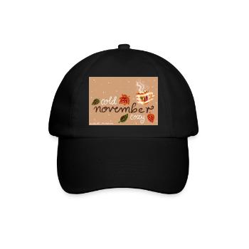 november - Baseballkappe - Schwarz/Schwarz - Vorne