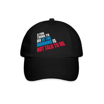 not talk to me - Baseballkappe - Schwarz/Schwarz - Vorne