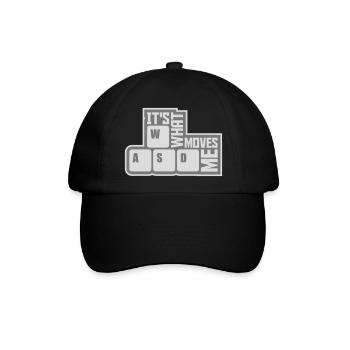 its what moves me - Baseballkappe - Schwarz/Schwarz - Vorne