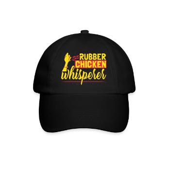 Gummi-Hühnerflüsterer - Baseballkappe - Schwarz/Schwarz - Vorne