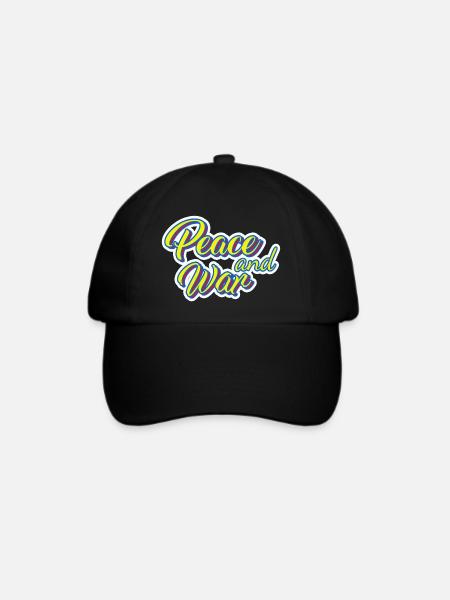 PEACE - Baseballkappe - Schwarz/Schwarz