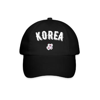 Korea - Baseballkappe - Schwarz/Schwarz - Vorne
