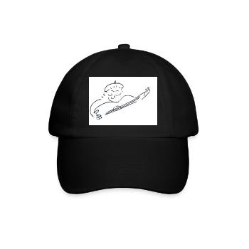 Guitar man - Baseballkappe - Schwarz/Schwarz - Vorne
