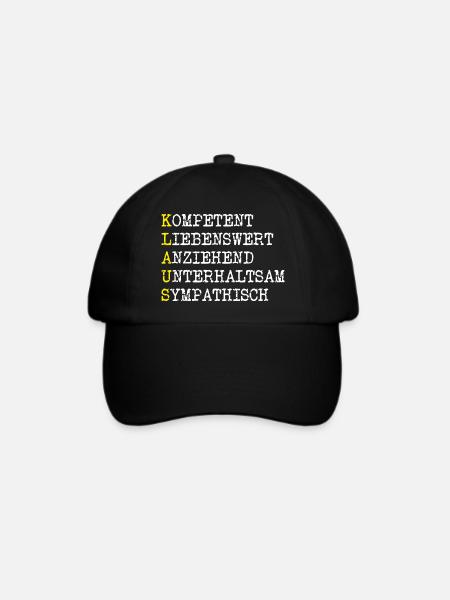 Positive Eigenschaften Klaus - Baseballkappe - Schwarz/Schwarz