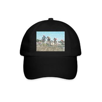 BMX Race Racing MTB Motocross MTB Bike RAD - Baseballkappe - Schwarz/Schwarz - Vorne