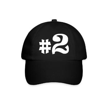#2 - Baseballkappe - Schwarz/Schwarz - Vorne