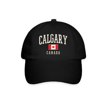 Calgary Kanada Vintage - Baseballkappe - Schwarz/Schwarz - Vorne
