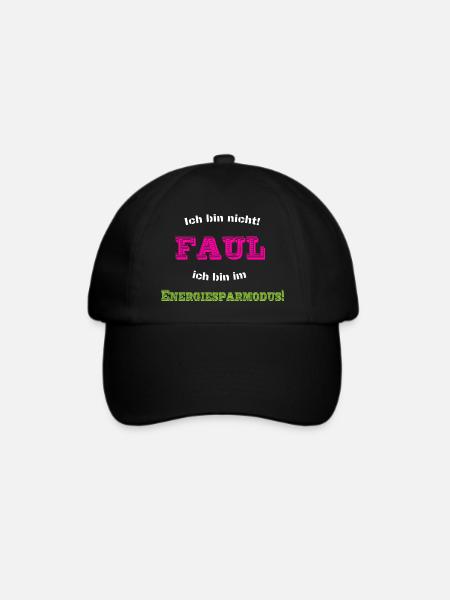 Faul - Baseballkappe - Schwarz/Schwarz