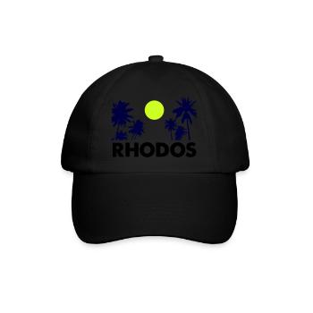 rhodos - Baseballkappe - Schwarz/Schwarz - Vorne
