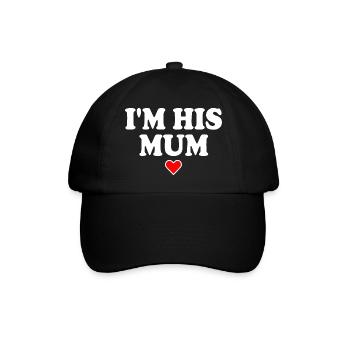 i'm his mom - Baseballkappe - Schwarz/Schwarz - Vorne