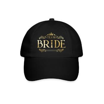 Team Bride - Baseballkappe - Schwarz/Schwarz - Vorne