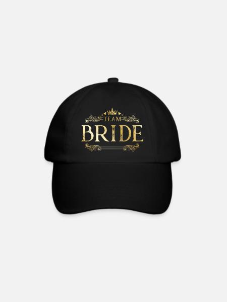 Team Bride - Baseballkappe - Schwarz/Schwarz