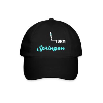 turmspringen sprung - Baseballkappe - Schwarz/Schwarz - Vorne