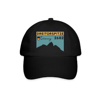Dreitorspitze Söllerpass Überschreitung Wandern - Baseballkappe - Schwarz/Schwarz - Vorne