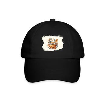 Herbstliebe - Baseballkappe - Schwarz/Schwarz - Vorne