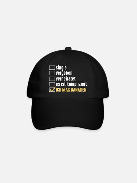 Beziehungsstatus Banane - Baseballkappe - Schwarz/Schwarz