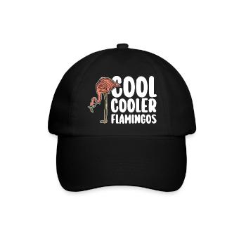 Cool Cooler Flamingos - Baseballkappe - Schwarz/Schwarz - Vorne