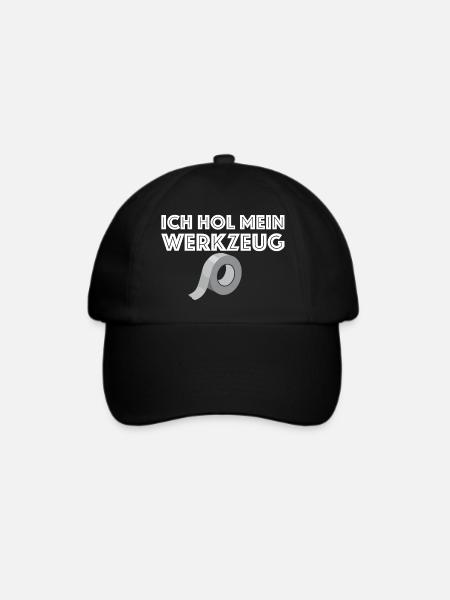 Ich hol mein Werkzeug | Klebeband, Tape, Hammer - Baseballkappe - Schwarz/Schwarz
