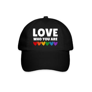 Lgbtqia. Liebe, wer du bist - Baseballkappe - Schwarz/Schwarz - Vorne