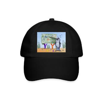 Lehrer Narwal - Baseballkappe - Schwarz/Schwarz - Vorne