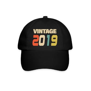 2019 Vintage Retro Classic 2019 - Baseballkappe - Schwarz/Schwarz - Vorne
