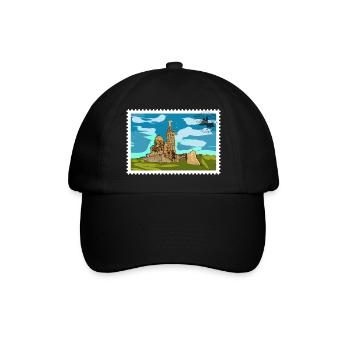 Zeitgenössische Aquarellkunst signiert - Baseballkappe - Schwarz/Schwarz - Vorne