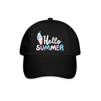 Eiscreme Eisliebhaber - Baseballkappe - Schwarz/Schwarz - Vorne