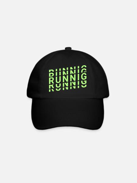 Laufen - Bewegung - Baseballkappe - Schwarz/Schwarz