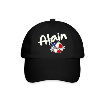 Alain Frankreich - Baseballkappe - Schwarz/Schwarz - Vorne
