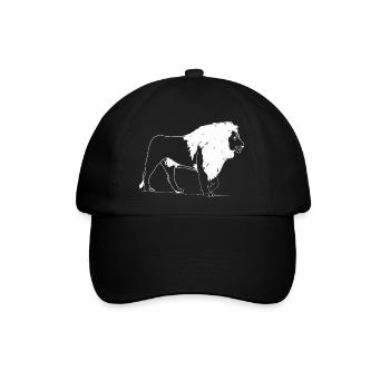 Löwe - Baseballkappe - Schwarz/Schwarz - Vorne